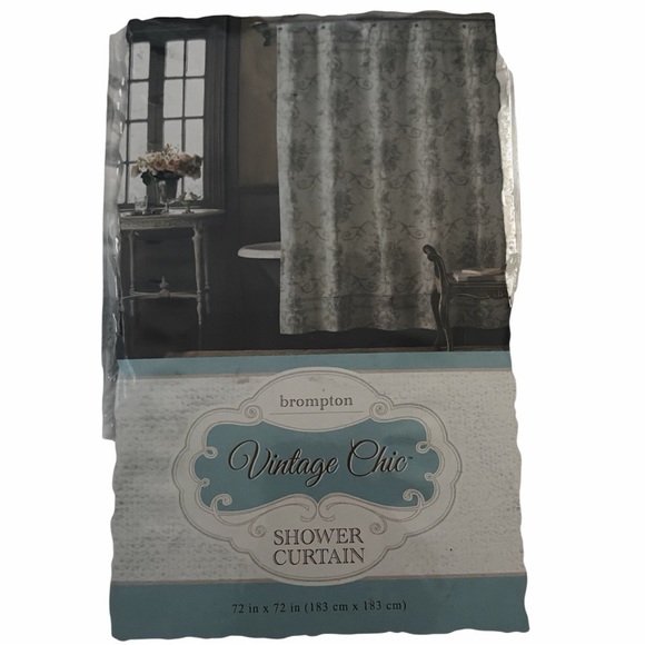 brompton Other - Vintage Chic Gray Shower Curtain